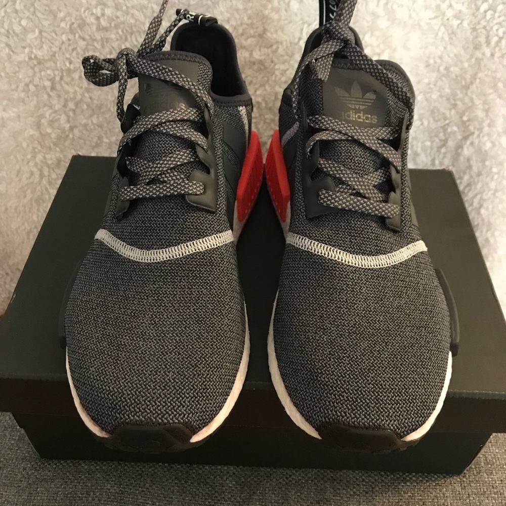 Charcoal grey Adidas NMDs, men’s size 9 - Picture 5 of 6